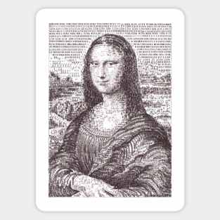 Typewriter Art: Mona Lisa Sticker